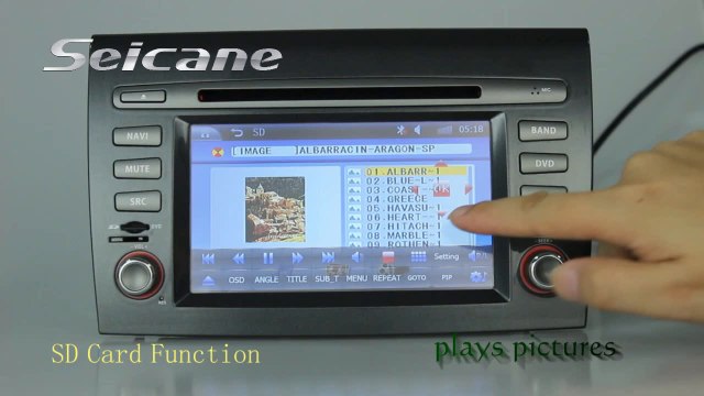 7 Inch Fiat Bravo Touch Screen Multimedia System with CANBUS Dual Zone Ebook DVD MP3