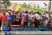 Honduras: pobladores lencas protestaron frente a casa de gobierno