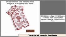 Reviews And Ratings Toile Kimono Infant Bodysuit in Burgundy and White