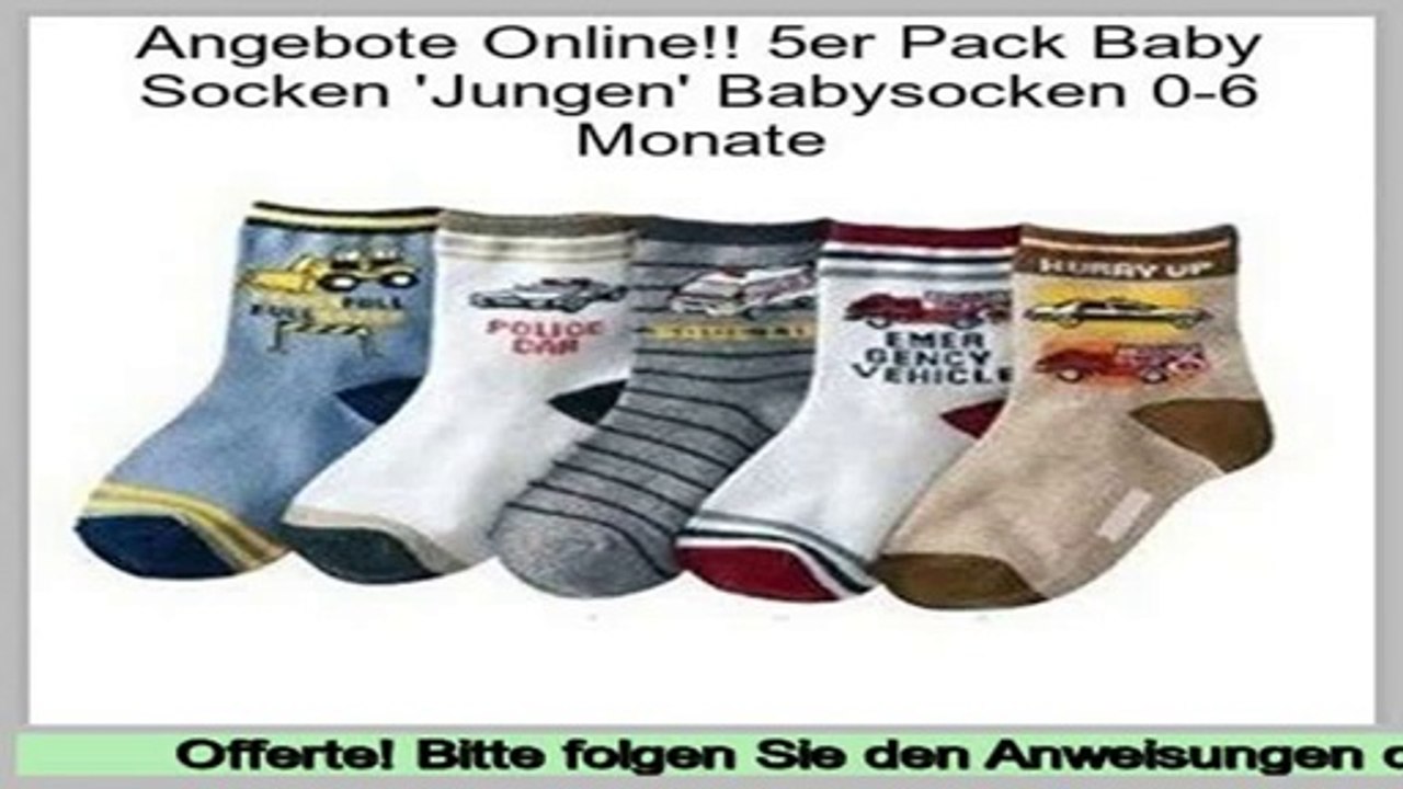 Niedrige Preise 5er Pack Baby Socken 'Jungen' Babysocken 0-6 Monate
