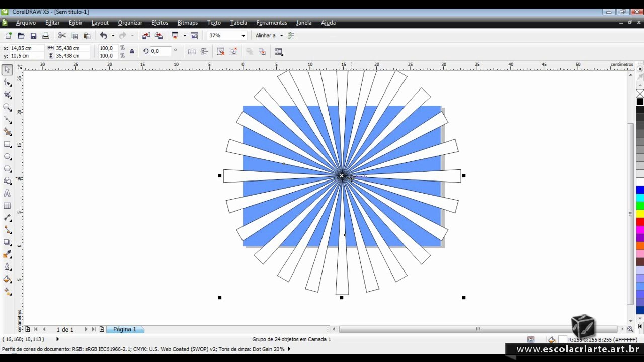 Curso de Corel Draw X5 aula 49 - fundo abastrato