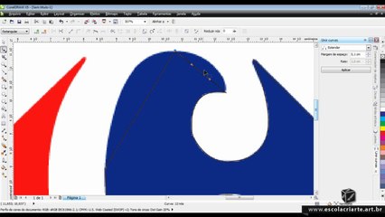 Curso de Corel Draw X5 aula 51 - logo carrefour