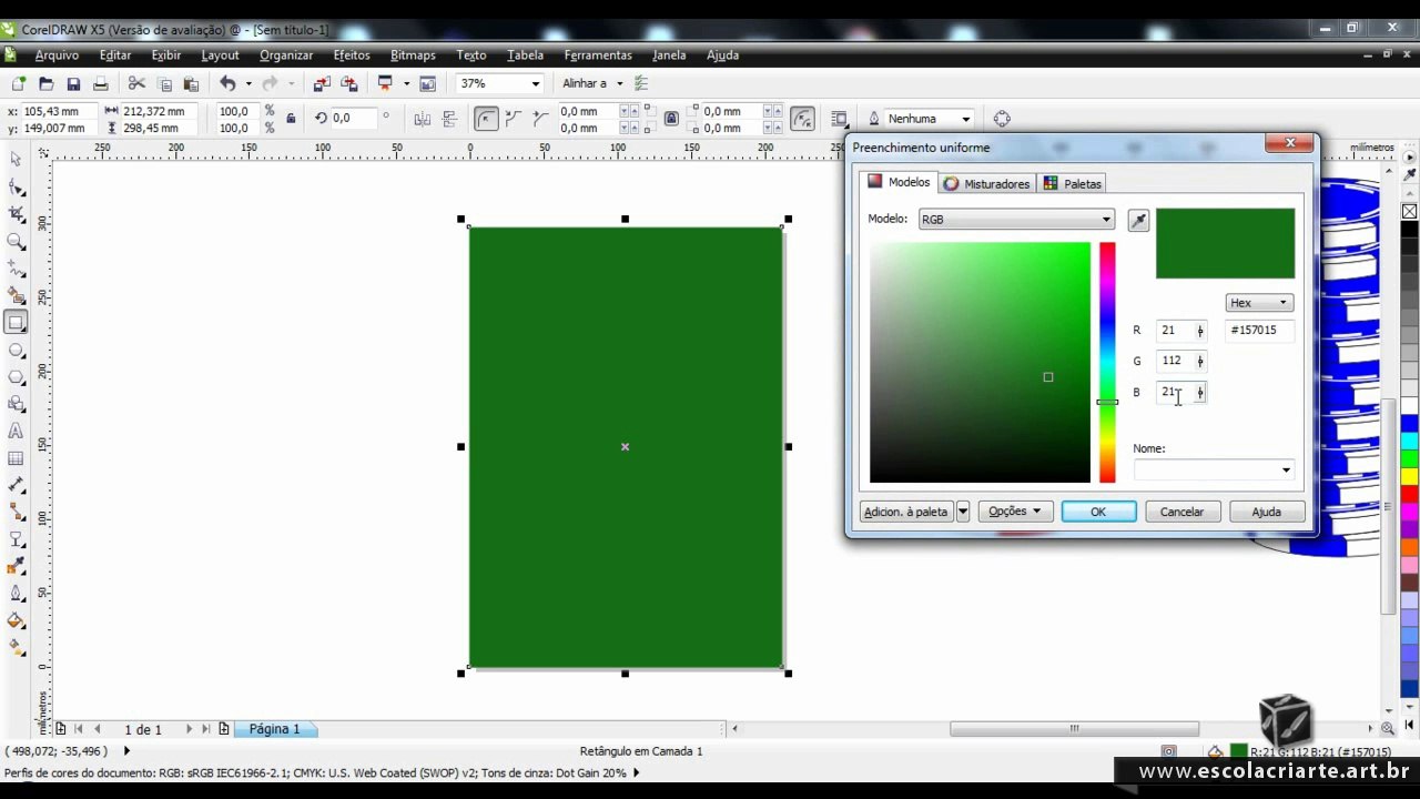 Curso de Corel Draw X5 aula 57 - arte do casino 3