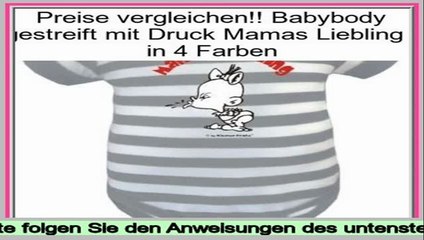 supermarkt Babybody gestreift mit Druck Mamas Liebling / in 4 Farben