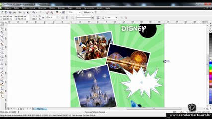 Curso de Corel Draw X5 aula 59 - folder disney