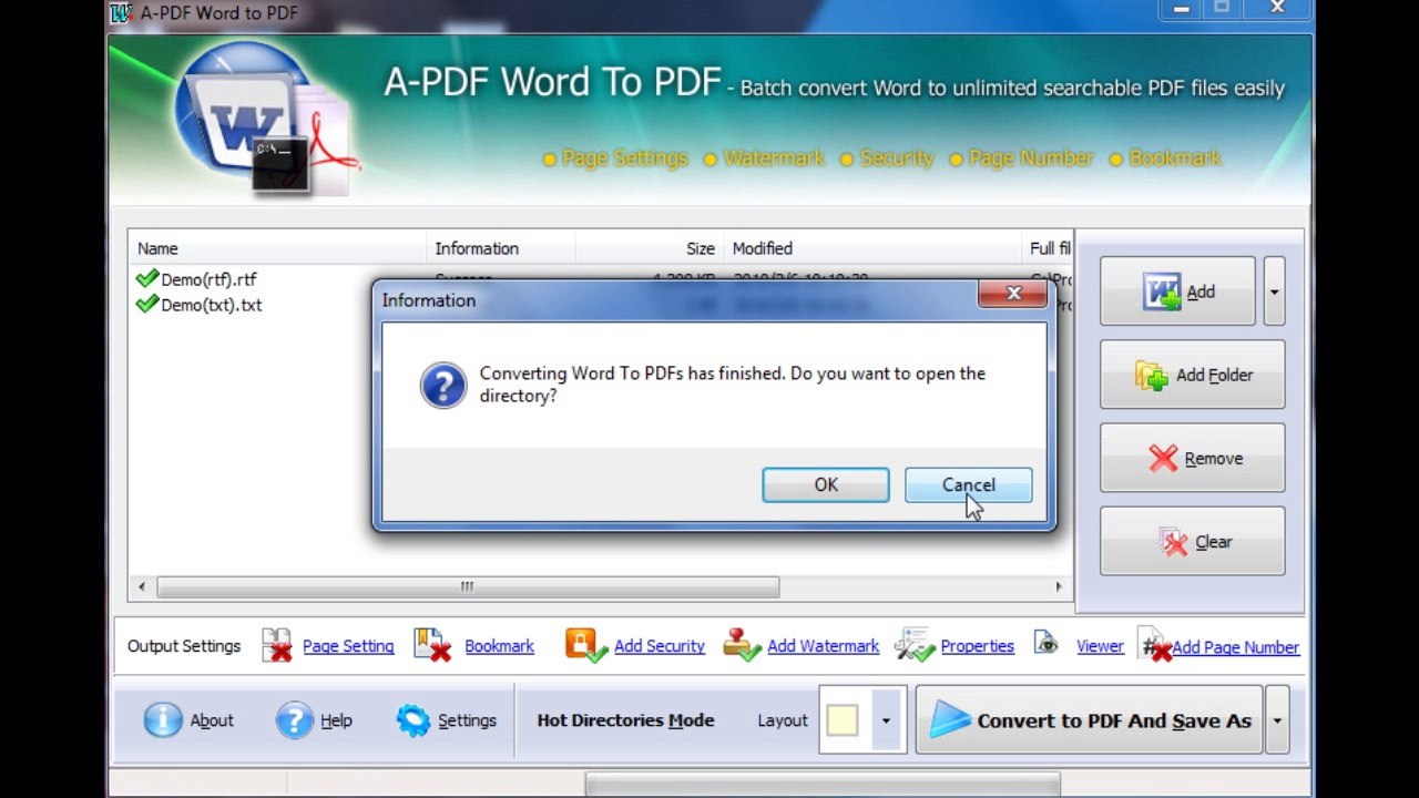 word rtf, txt to pdf converter - convert word 2000, 2003, 2007 to pdf