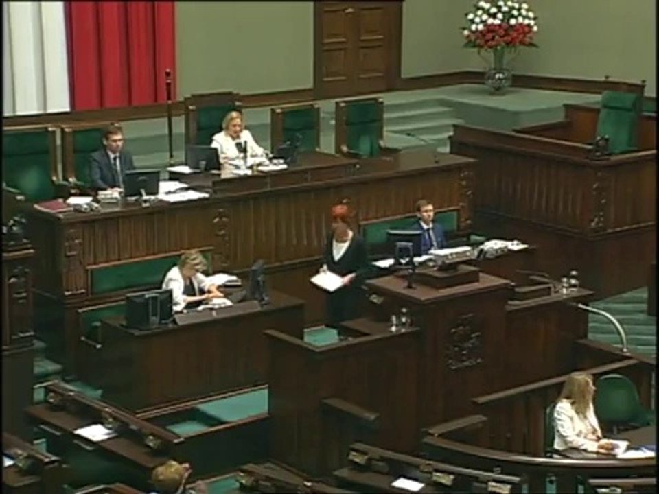 Poseł Elżbieta Rafalska - Wystąpienie z dnia 22 lipca 2014 roku.