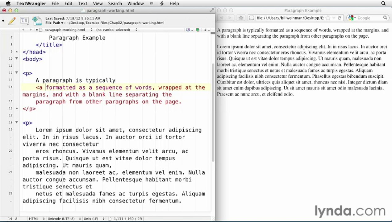 02 - Displaying text with paragraphs