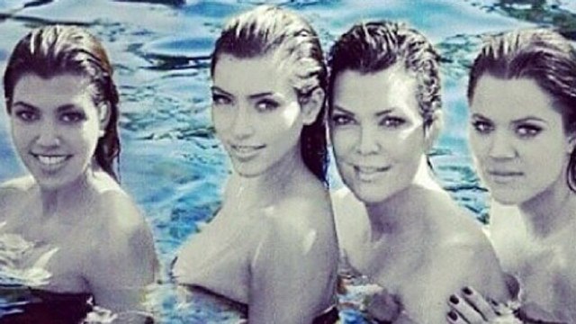KUWTK Kris Jenner Poses With Kim Kourtney And Khloe Kardashian