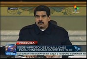 Venezuela aprueba 80 mdd para fondos de Banco del Sur