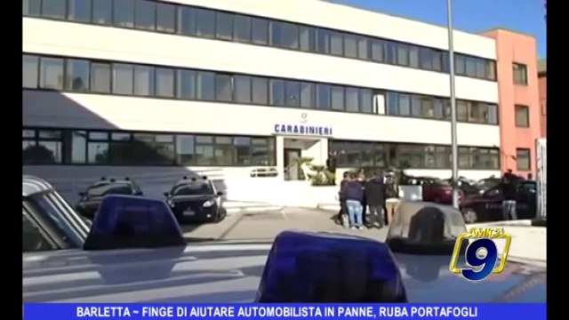 BARLETTA | Finge di aiutare un automobilista in panne ma gli ruba il portafogli