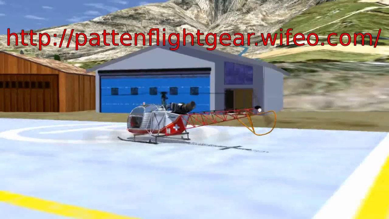 FlightGear En Alouette II à LFHU Juillet 2014