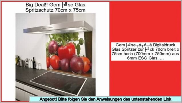 Rabatt Gemüse Glas Spritzschutz 70cm x 75cm