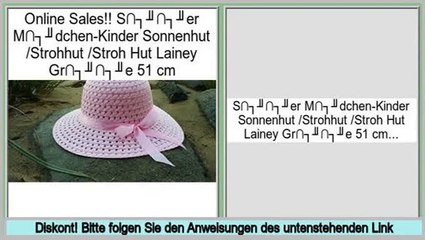 Shopping-Angebote S��er M�dchen-Kinder Sonnenhut /Strohhut /Stroh Hut Lainey Gr��e 51 cm