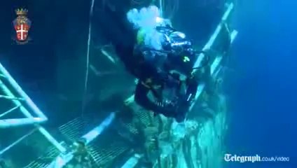 Costa Concordia New video of the inside of sunken cruise ship
