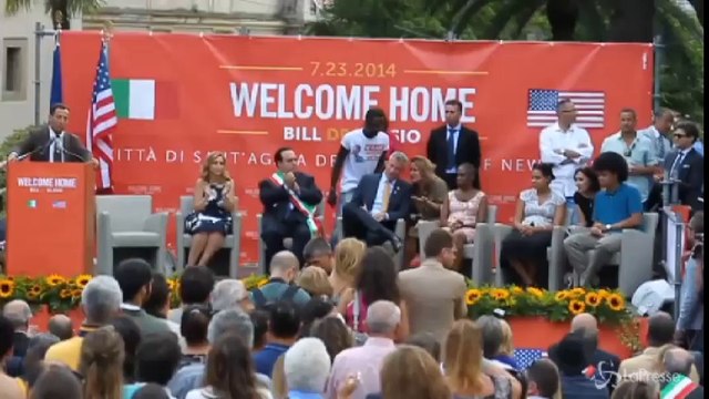 Bill de Blasio riceve cittadinanza onoraria a Sant’Agata dei Goti