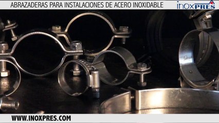 Abrazaderas de presión en acero inoxidable.