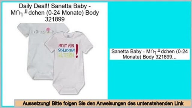 effizient Sanetta Baby - M�dchen (0-24 Monate) Body 321899