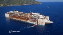 Le départ du « Costa-Concordia » filmé par un quadcopter