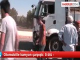 Yozgat'ta Otomobil Kamyonla Kafa Kafaya Çarpıştı: 5 Ölü