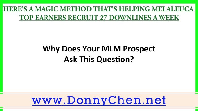 Here's A Magic Method That's Helping Melaleuca Singapore Top Earners Recruit 27 Downlines A Week