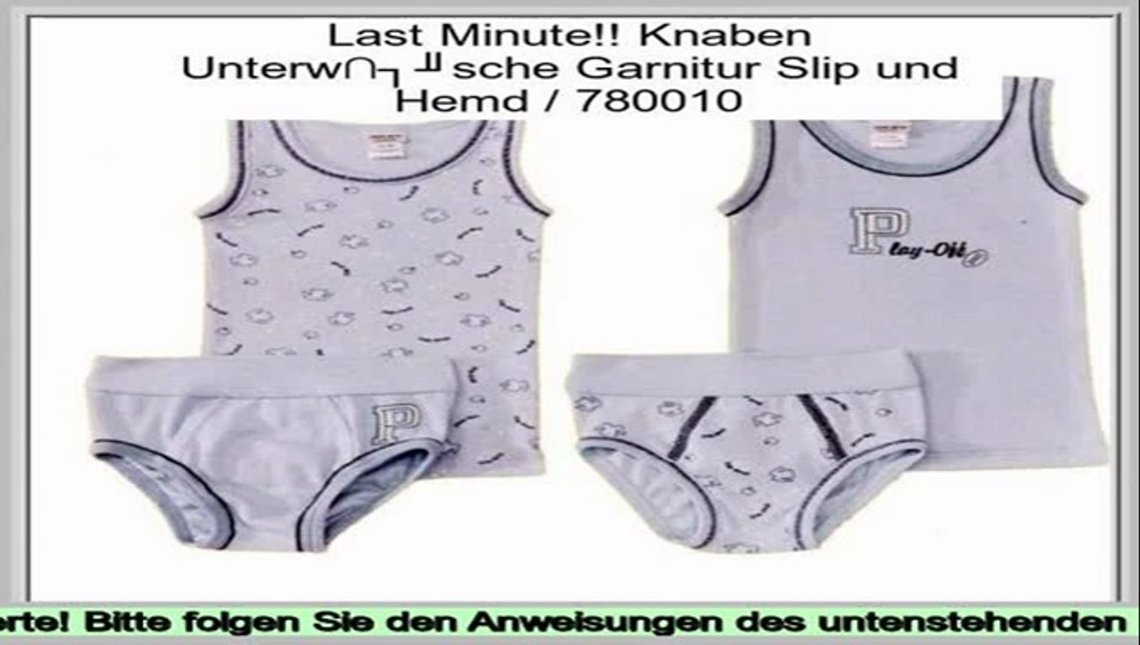 Berichte Bewertungen Knaben Unterw�sche Garnitur Slip und Hemd / 780010