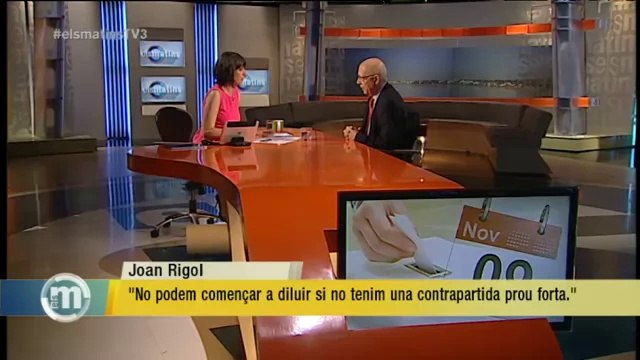 TV3 - Els Matins - Rigol: Aplanar el camí del diàleg és imprescindible; abans o després negoci