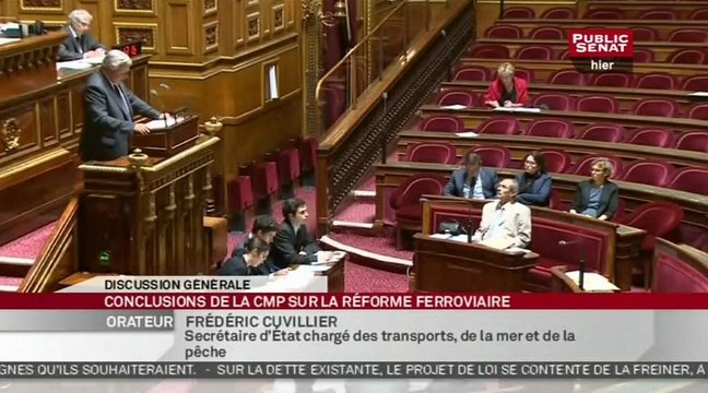 En séance - Conclusions de la CMP sur la réforme ferroviaire