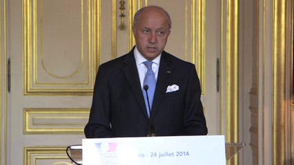 Vol AH5017 d'Air Algérie - Conférence de presse de Laurent Fabius (24.07.14)
