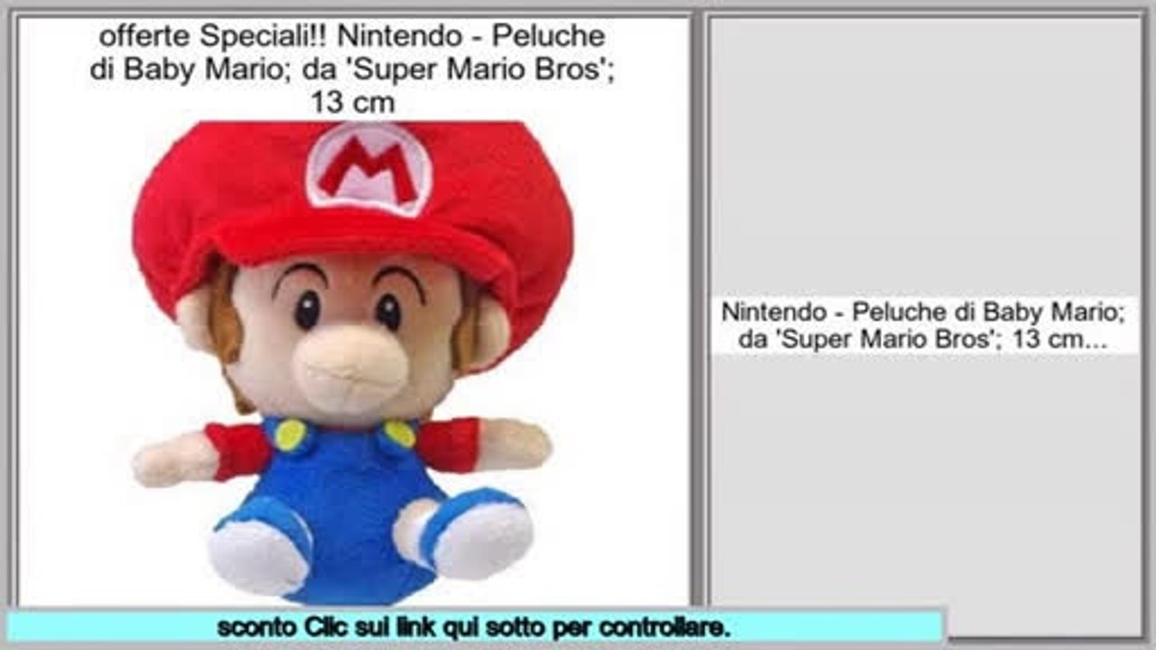 confronto Nintendo - Peluche di Baby Mario; da 'Super Mario Bros'; 13 cm