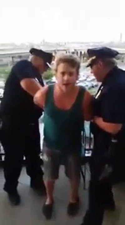 So violent Police officer arresting drunk guy!