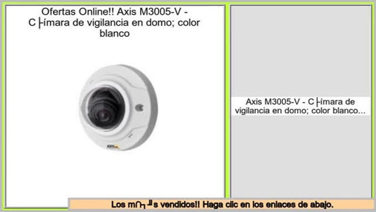 Las mejores ofertas de Axis M3005-V - Cámara de vigilancia en domo; color blanco