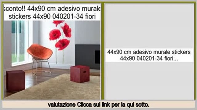 confronto 44x90 cm adesivo murale stickers 44x90 040201-34 fiori