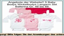 Berichte Bewertungen 5 Baby Bodys Wickelbodys Langarm Set Ballerina Gr. 48 bis 68