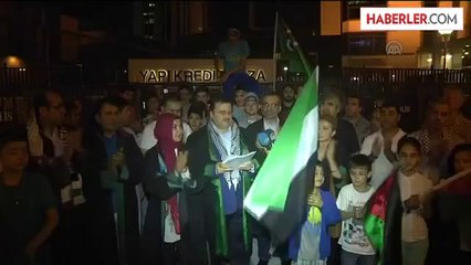 İsrail'in Gazze'ye yönelik saldırılarının protesto edilmesi -