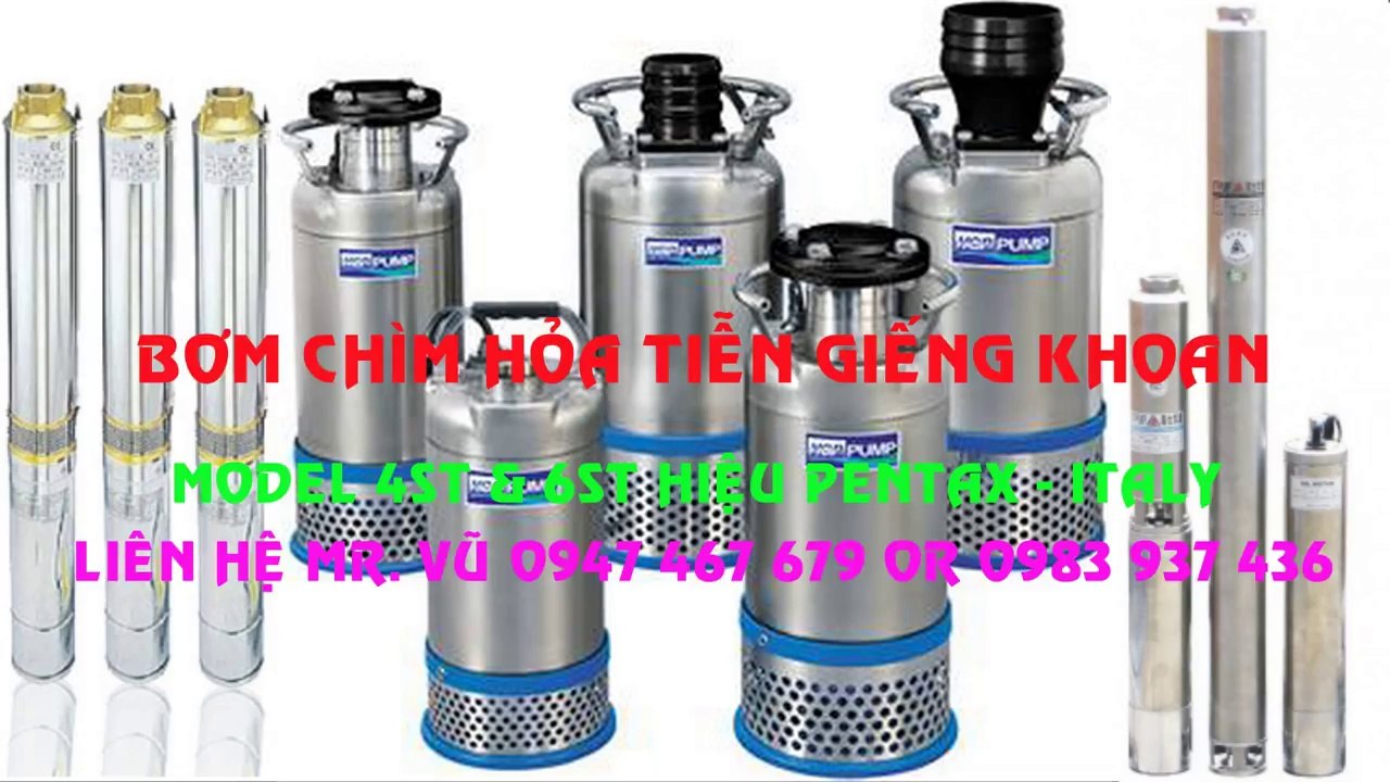 Bơm nước 4(6) inh “inch” italia  (10Hp): 6ST 48-5, bơm giếng khoan “10Hp”(7.5kw)