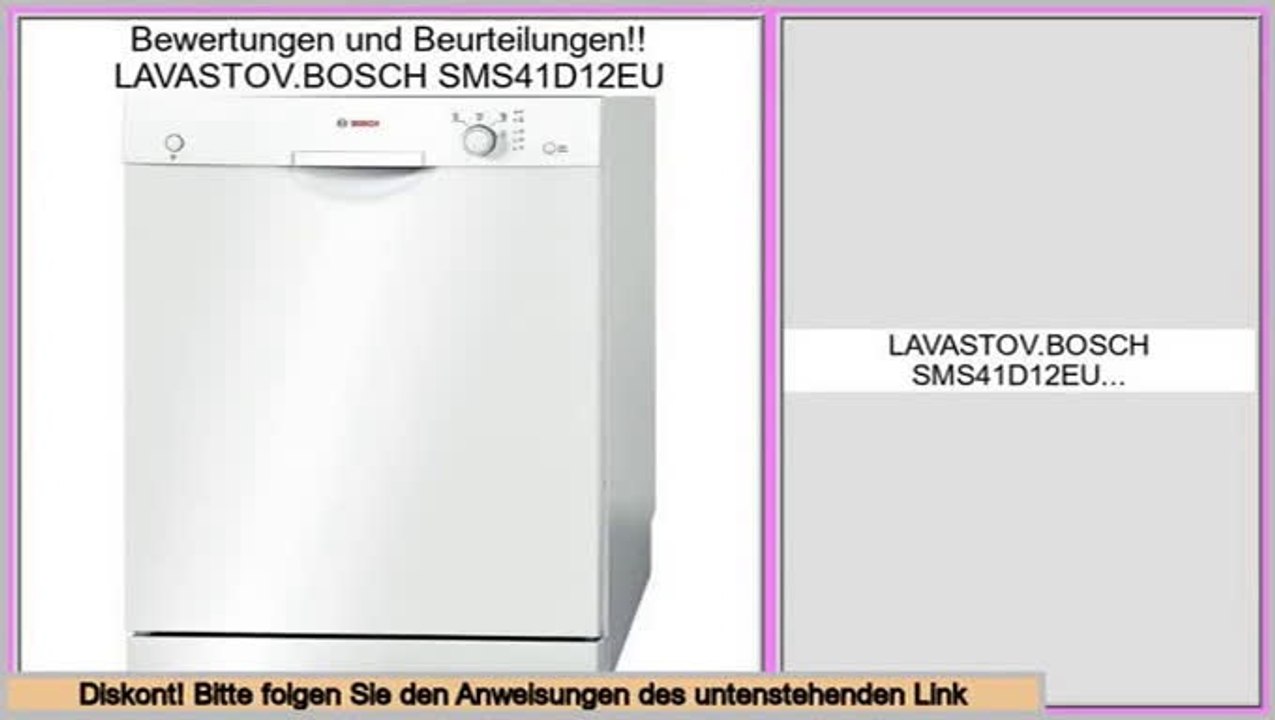 Schn�ppchen LAVASTOV.BOSCH SMS41D12EU