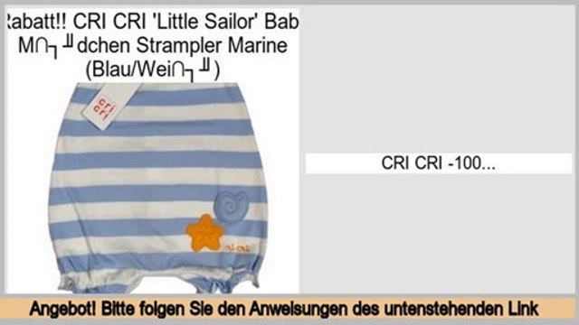 Beste Berichte CRI CRI 'Little Sailor' Baby M�dchen Strampler Marine (Blau/Wei�)