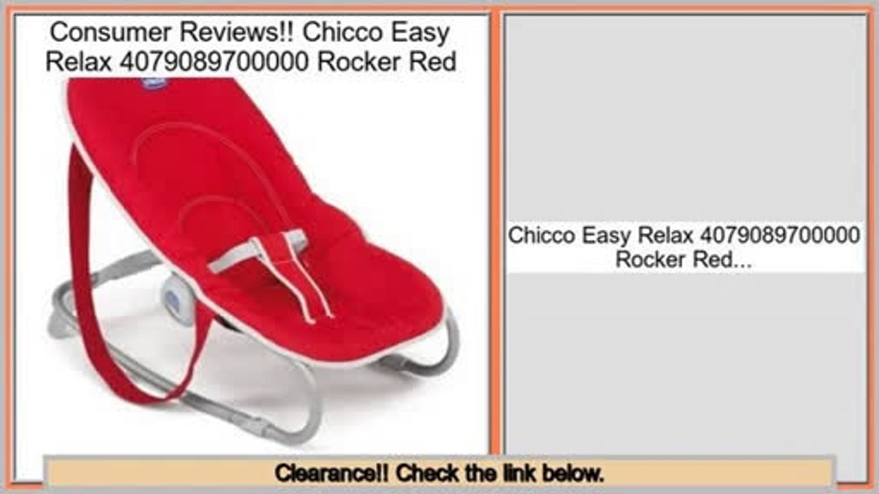 Best Value Chicco Easy Relax 4079089700000 Rocker Red