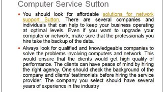 Find A Specialist For Computer Service Sutton