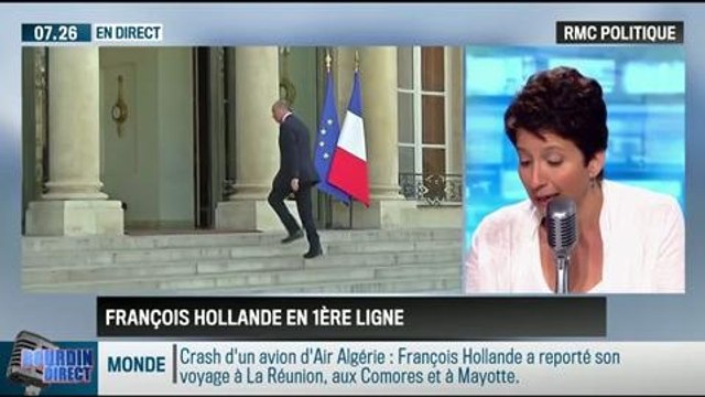 RMC Politique : Vol AH 5017 : François Hollande est en première ligne pour gérer cette catastrophe – 25/07
