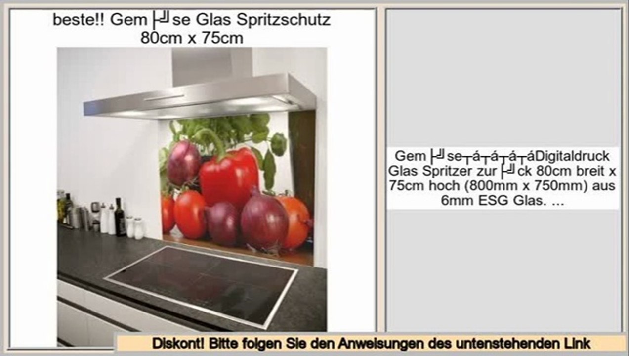 Niedrige Preise Gemüse Glas Spritzschutz 80cm x 75cm