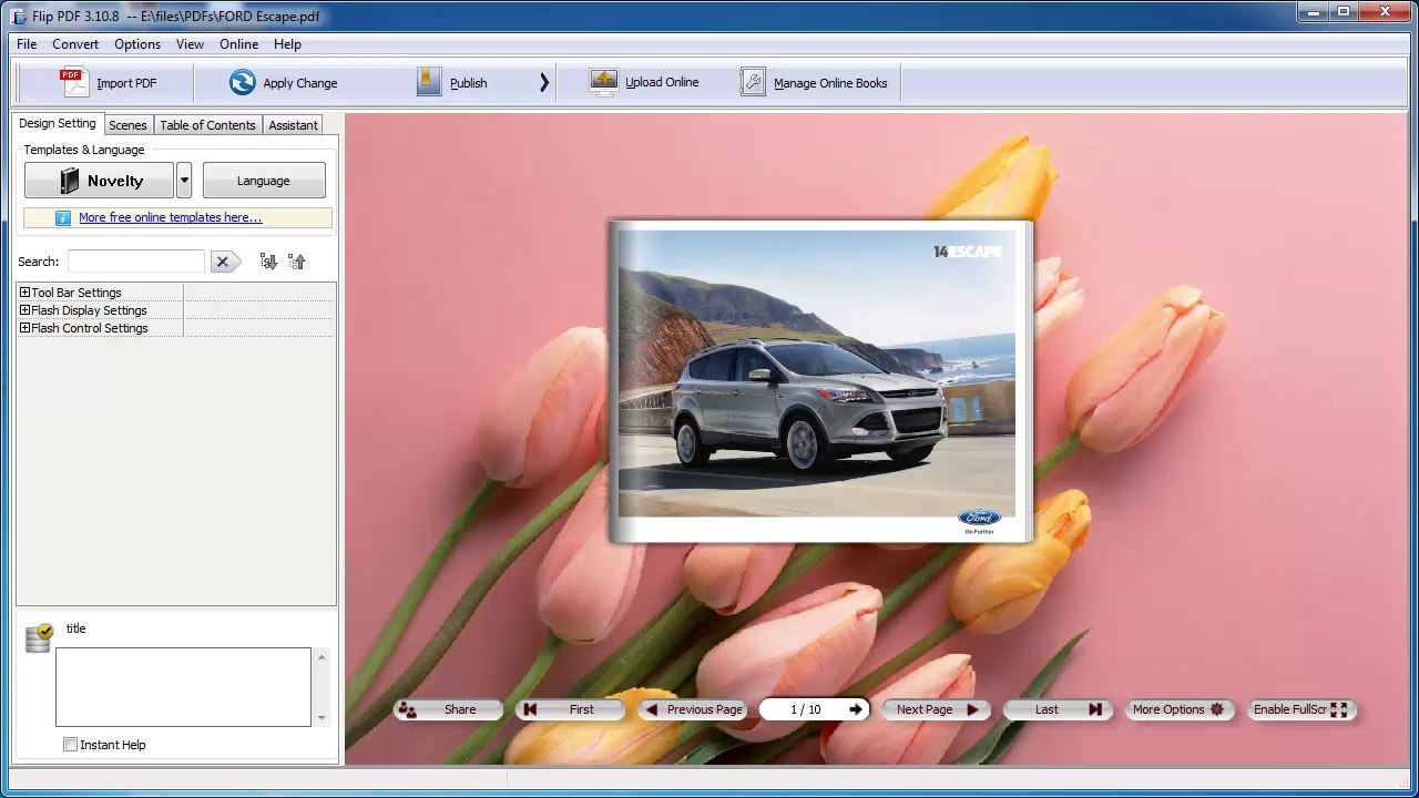 PDF to SWF Converter - Convert PDF files into SWF page flipping books