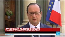 François Hollande à propos du vol AH5017 d'Air Algérie _ un moment de gravité et de peine_(360p)