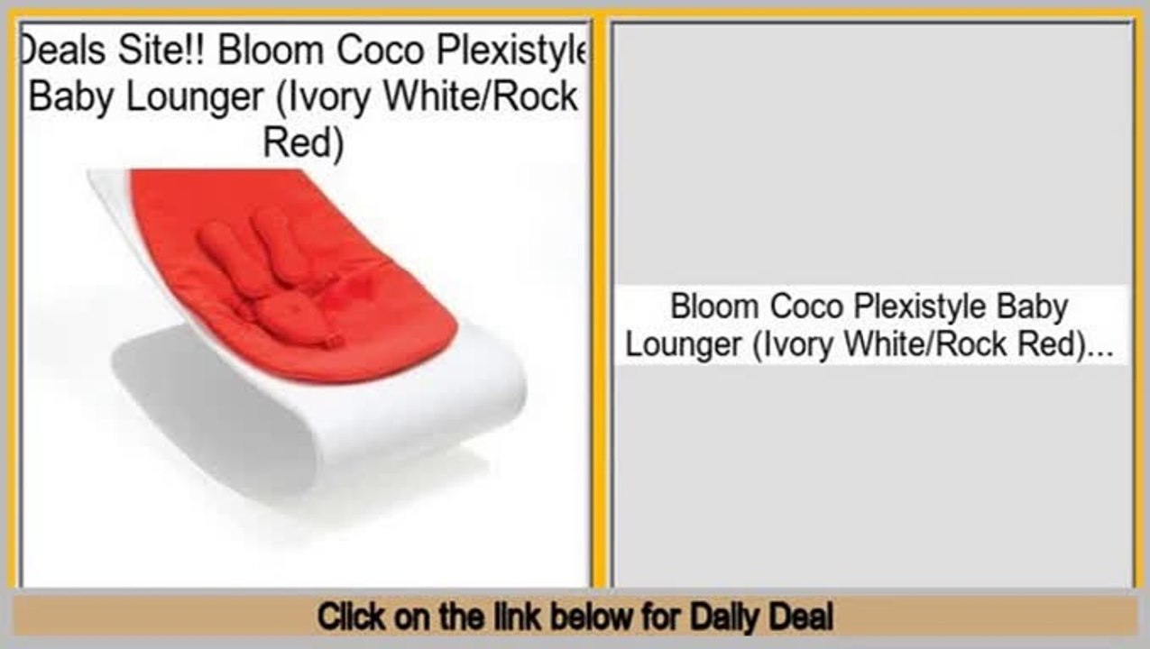 Best Price Bloom Coco Plexistyle Baby Lounger (Ivory White/Rock Red)