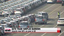 Trade surplus for Korea's automobiles narrows in Q2