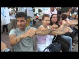 Napoli - La protesta degli operatori O.S.S a Scampia (24.07.14)