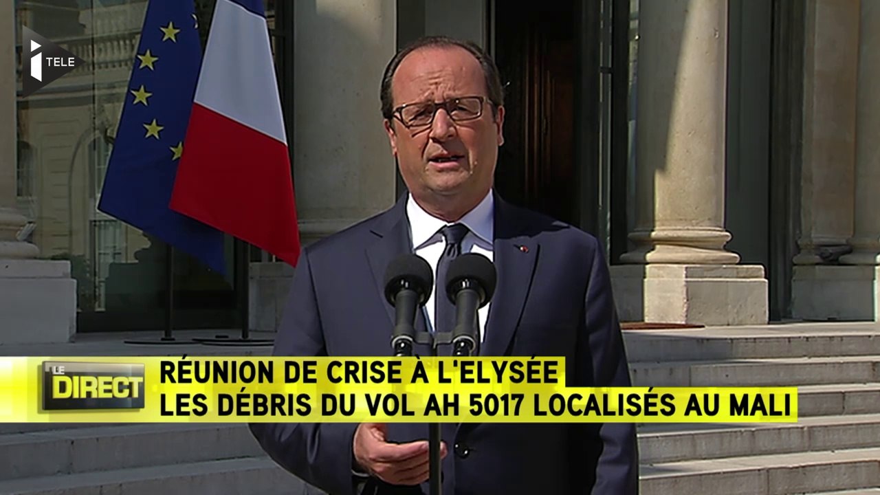 F. Hollande / vol AH5017 : "il n'y a hélas aucu...