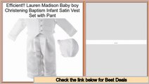 Best Lauren Madison Baby boy Christening Baptism Infant Satin Vest Set with Pant