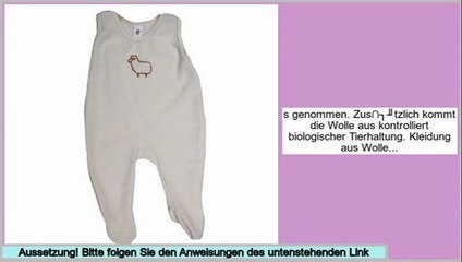 Wertung "Baby Strampler mit Fu�, 100% Wolle (kbT), Engel Natur," Gr. 50/56 - 74/80"""